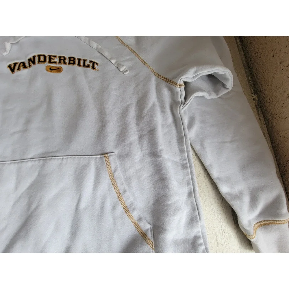 Nike Vanderbilt white hoodie pull string medium youth clothing apparel unique